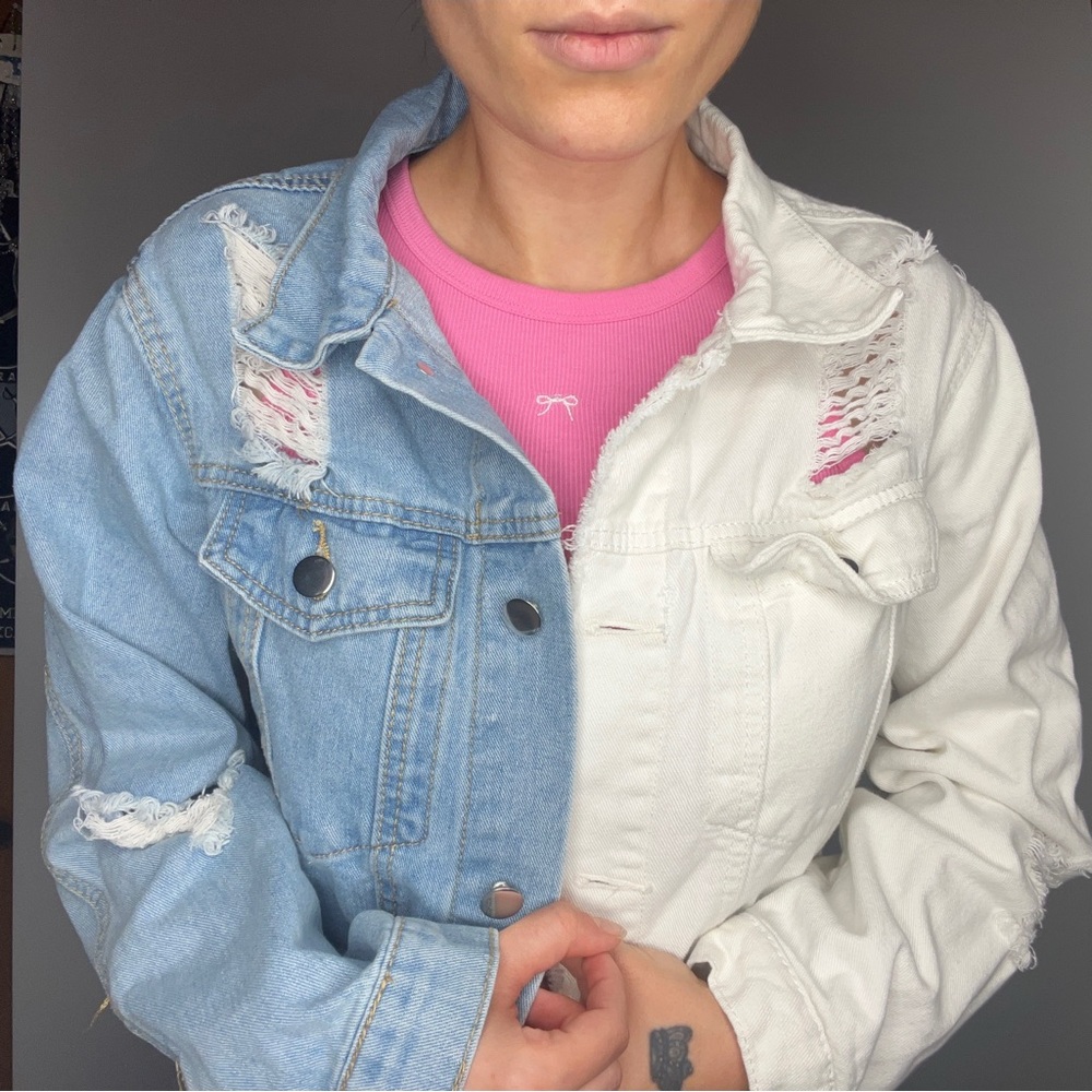 Two-Tone Denim Jacket - image 6